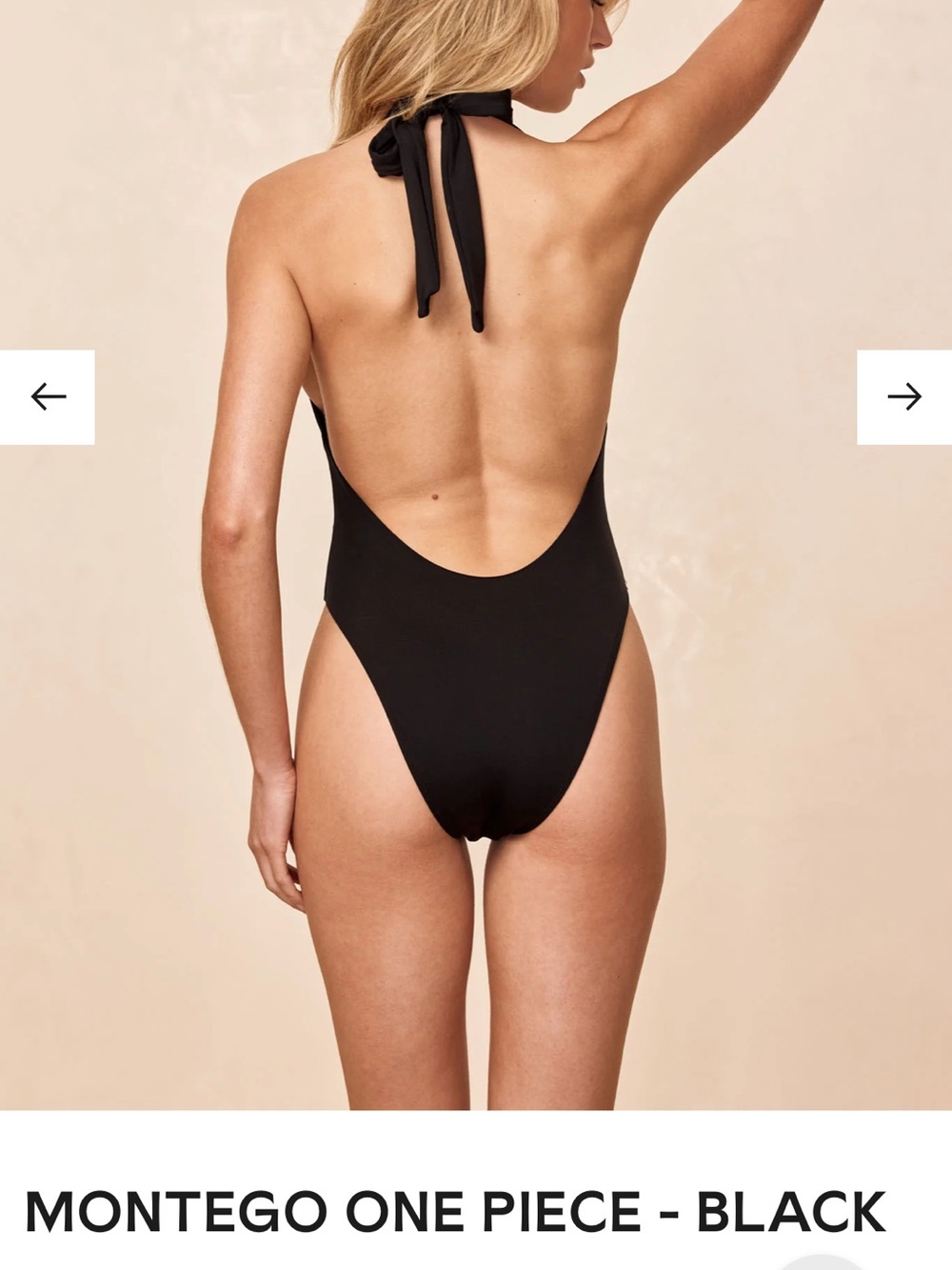 Monday Swim Montego Deep V Halter One-Piece Swimsuit with Ring Accent - Black - Picture 2 of 8